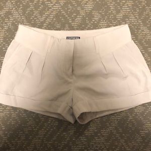 Express Women’s beige dress shorts